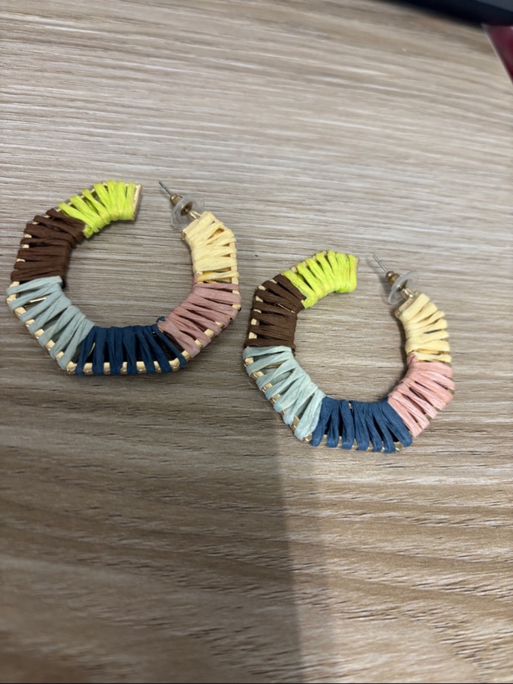 Plunder Pastel & Neon Wrapped Hoop Earrings